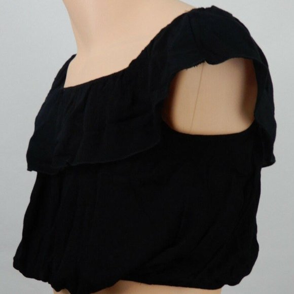 so rad by A TV Junior's Shirt Size S Black Off the Shoulder Top   NWT (SL011) - Picture 4 of 7
